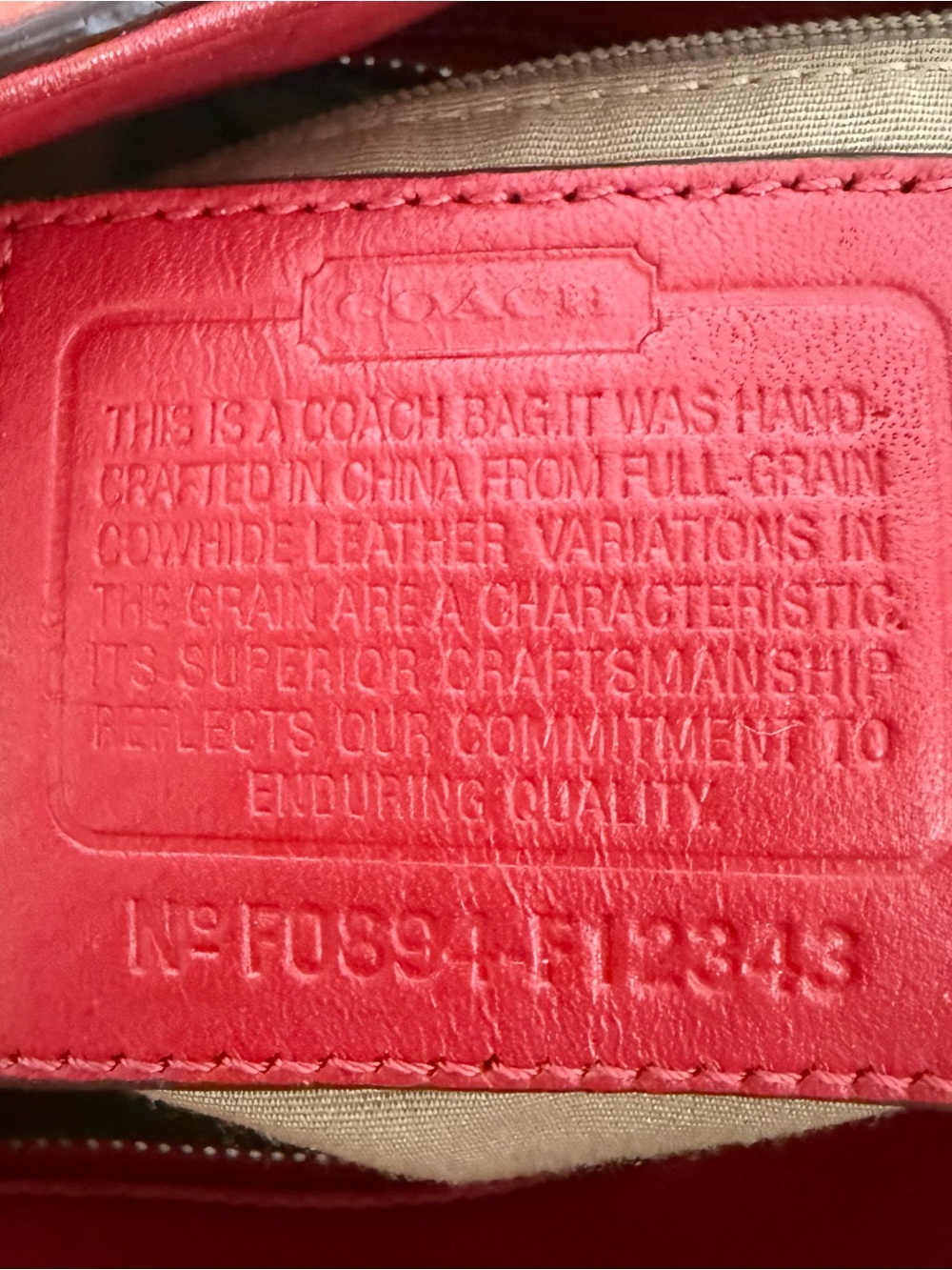 Coach Gallery East West Red Leather Shoulder Bag with Silver Hardware F12343 - Picture 6 of 6